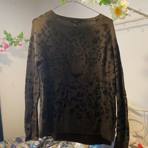 Cute Forever 21 green & black sweater